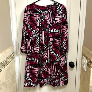 Butterfly-print Shift Dress